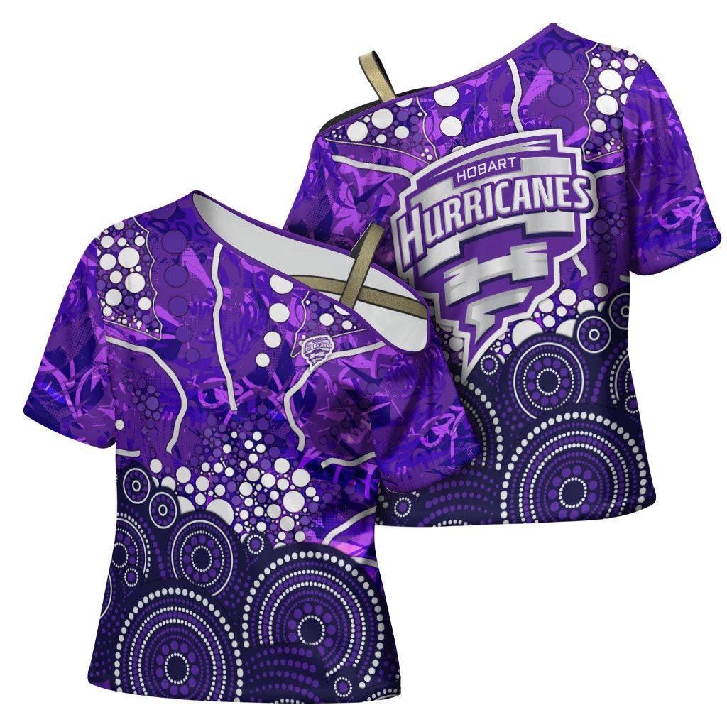 Hobart Hurricanes Cross Shoulder Shirt Graffiti Urban Aboriginal Dot Abstract Design