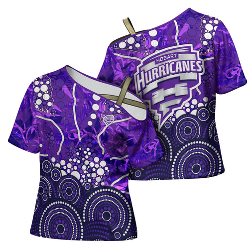 Hobart Hurricanes Cross Shoulder Shirt Graffiti Urban Aboriginal Dot Abstract Design