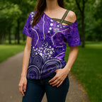 Hobart Hurricanes Cross Shoulder Shirt Graffiti Urban Aboriginal Dot Abstract Design
