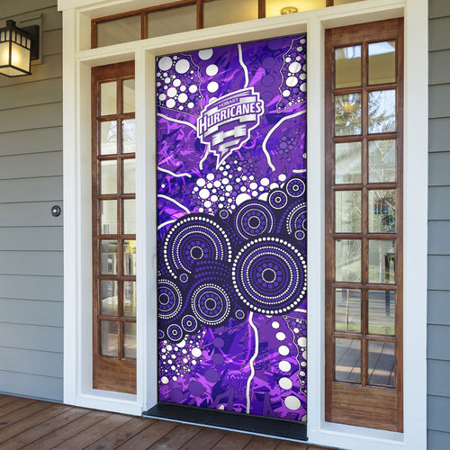 Hobart Hurricanes Door Cover Graffiti Urban Aboriginal Dot Abstract Design
