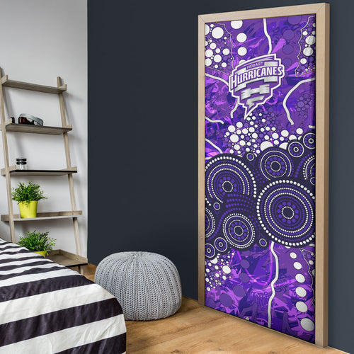 Hobart Hurricanes Door Cover Graffiti Urban Aboriginal Dot Abstract Design