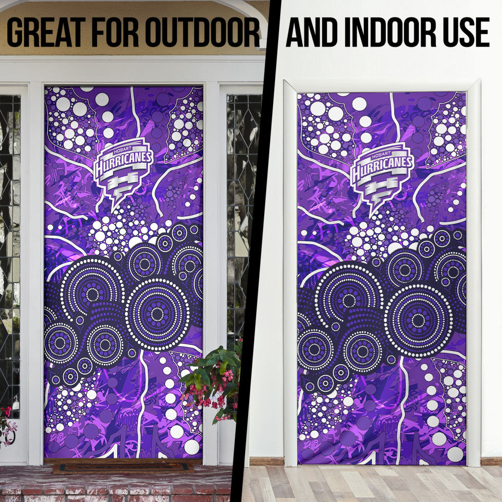 Hobart Hurricanes Door Cover Graffiti Urban Aboriginal Dot Abstract Design