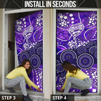 Hobart Hurricanes Door Cover Graffiti Urban Aboriginal Dot Abstract Design