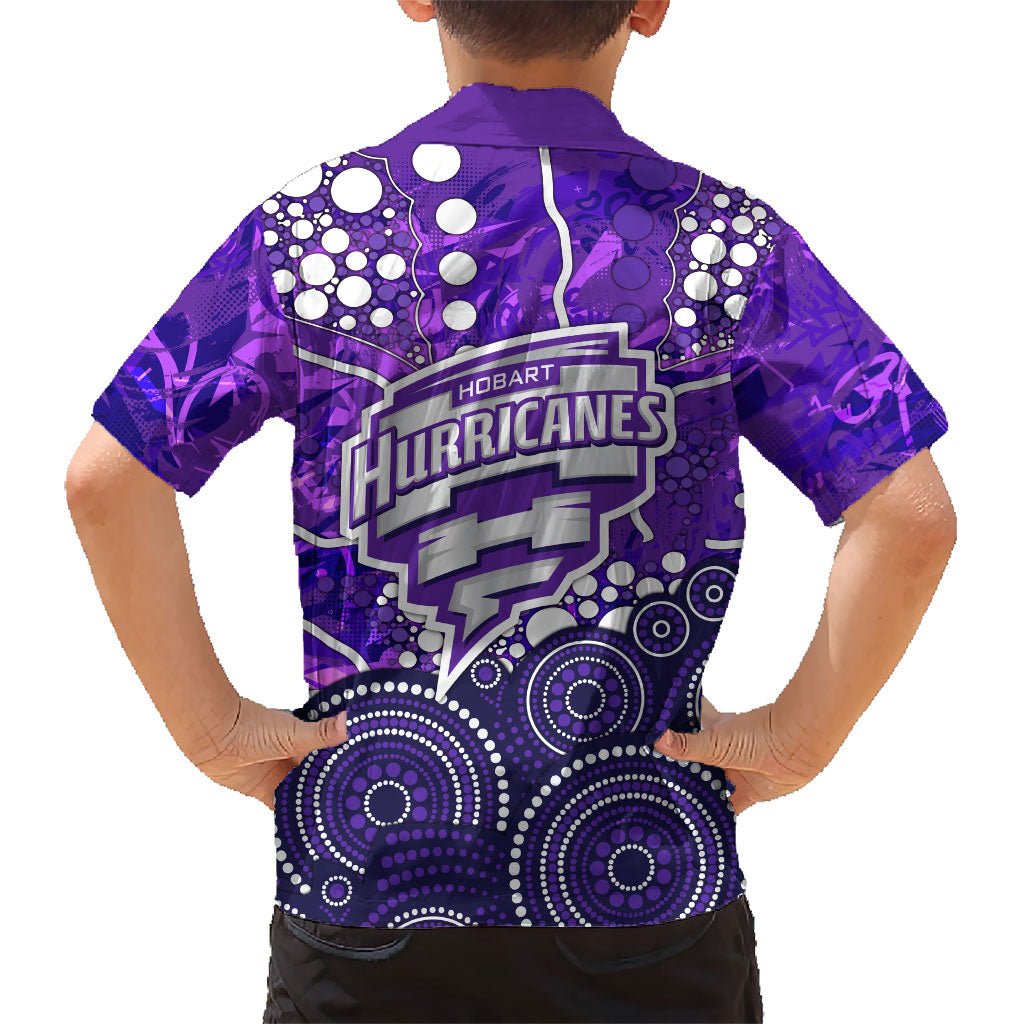 Hobart Hurricanes Family Matching Mermaid Dress and Hawaiian Shirt Graffiti Urban Aboriginal Dot Abstract Design