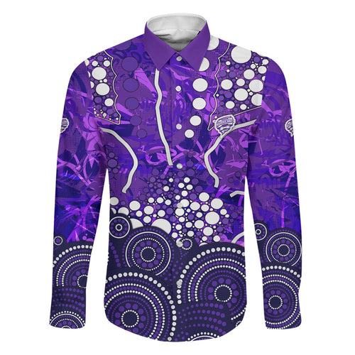 Hobart Hurricanes Family Matching Off Shoulder Short Dress and Hawaiian Shirt Graffiti Urban Aboriginal Dot Abstract Design