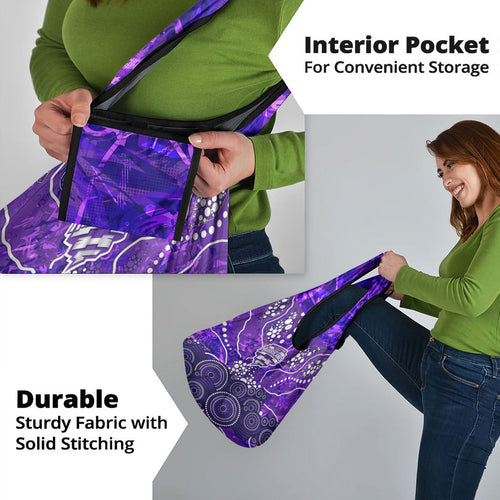 Hobart Hurricanes Grocery Bag Graffiti Urban Aboriginal Dot Abstract Design