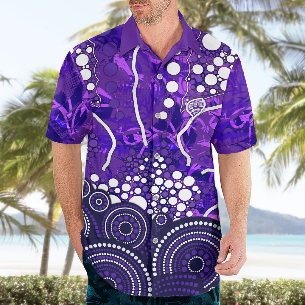 Hobart Hurricanes Hawaiian Shirt Graffiti Urban Aboriginal Dot Abstract Design