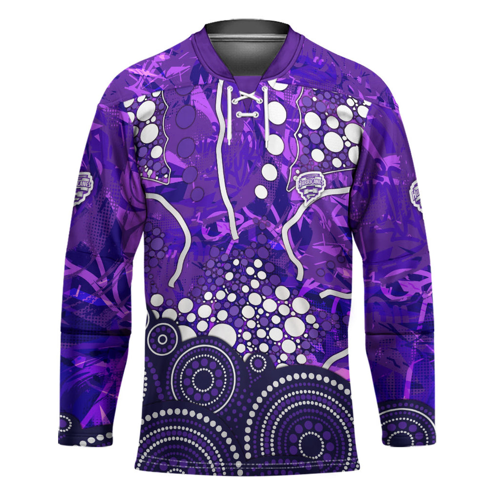 Hobart Hurricanes Hockey Jersey Graffiti Urban Aboriginal Dot Abstract Design