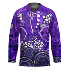 Hobart Hurricanes Hockey Jersey Graffiti Urban Aboriginal Dot Abstract Design