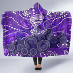 Hobart Hurricanes Hooded Blanket Graffiti Urban Aboriginal Dot Abstract Design
