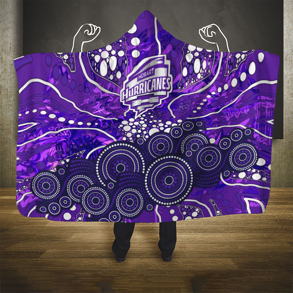 Hobart Hurricanes Hooded Blanket Graffiti Urban Aboriginal Dot Abstract Design