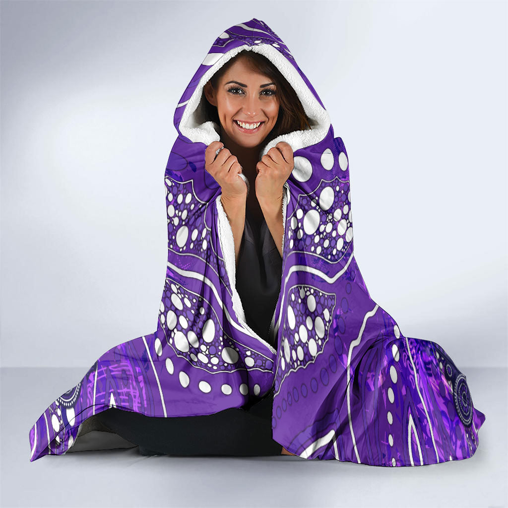 Hobart Hurricanes Hooded Blanket Graffiti Urban Aboriginal Dot Abstract Design