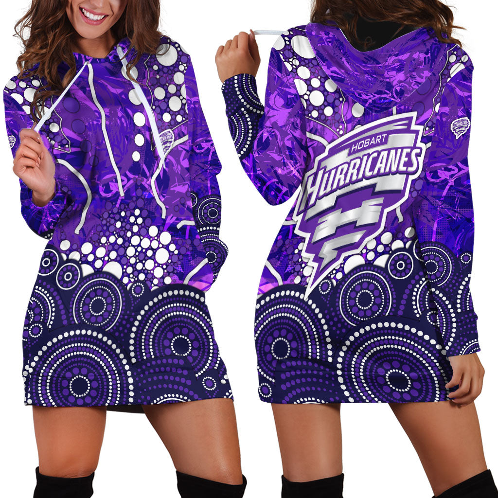 Hobart Hurricanes Hoodie Dress Graffiti Urban Aboriginal Dot Abstract Design