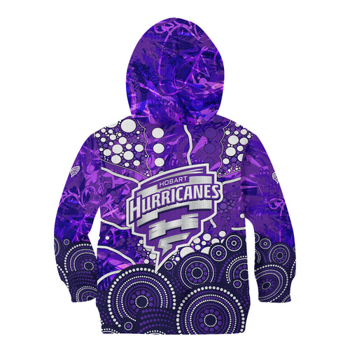 Hobart Hurricanes Kid Hoodie Graffiti Urban Aboriginal Dot Abstract Design