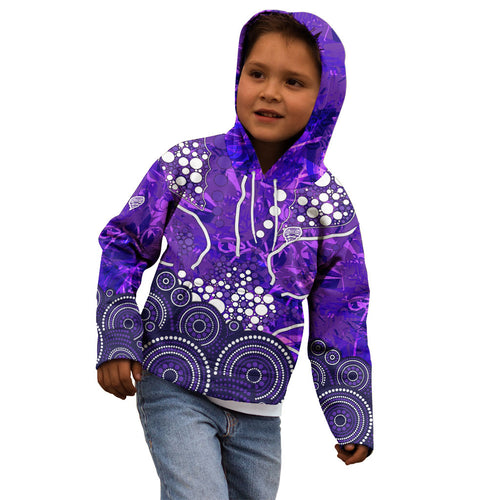 Hobart Hurricanes Kid Hoodie Graffiti Urban Aboriginal Dot Abstract Design