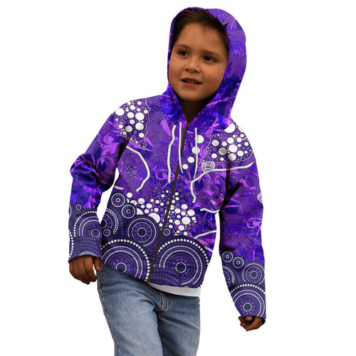 Hobart Hurricanes Kid Hoodie Graffiti Urban Aboriginal Dot Abstract Design