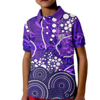 Hobart Hurricanes Kid Polo Shirt Graffiti Urban Aboriginal Dot Abstract Design