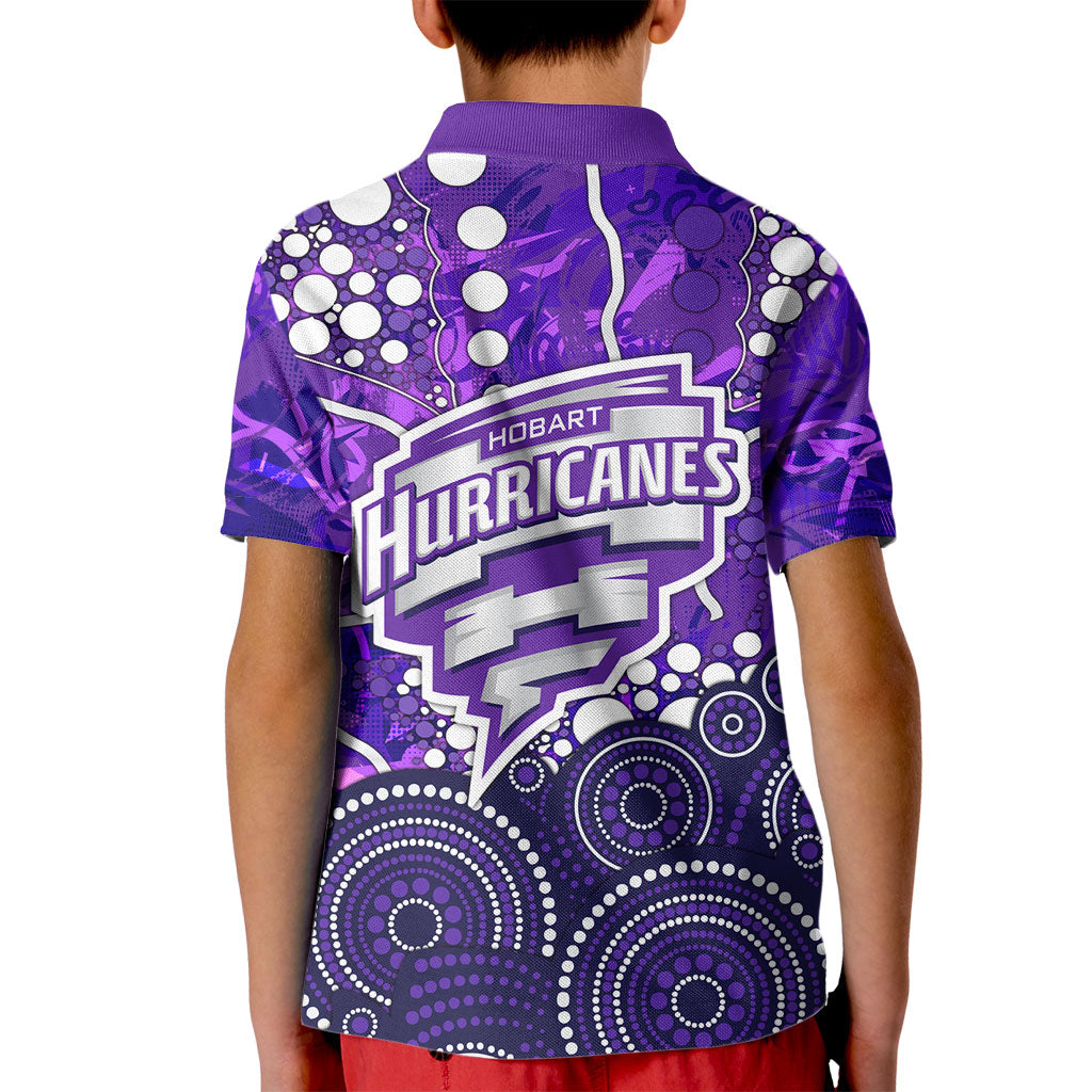 Hobart Hurricanes Kid Polo Shirt Graffiti Urban Aboriginal Dot Abstract Design