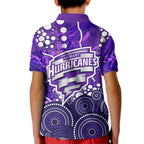 Hobart Hurricanes Kid Polo Shirt Graffiti Urban Aboriginal Dot Abstract Design