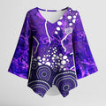Hobart Hurricanes Kimono Sleeve Blouse Graffiti Urban Aboriginal Dot Abstract Design