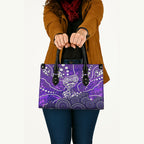 Hobart Hurricanes Leather Bag Graffiti Urban Aboriginal Dot Abstract Design