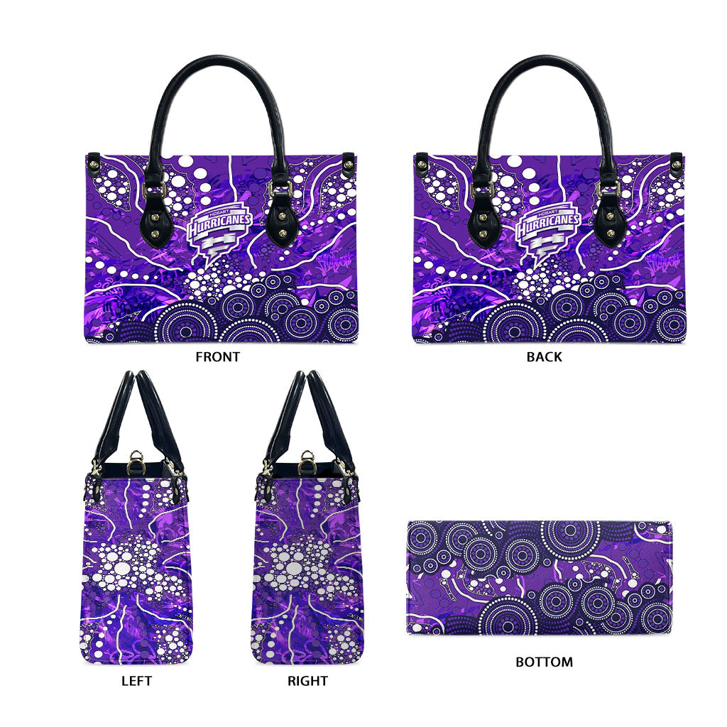 Hobart Hurricanes Leather Bag Graffiti Urban Aboriginal Dot Abstract Design
