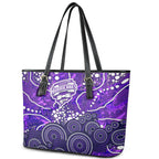 Hobart Hurricanes Leather Tote Bag Graffiti Urban Aboriginal Dot Abstract Design