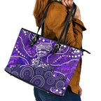 Hobart Hurricanes Leather Tote Bag Graffiti Urban Aboriginal Dot Abstract Design