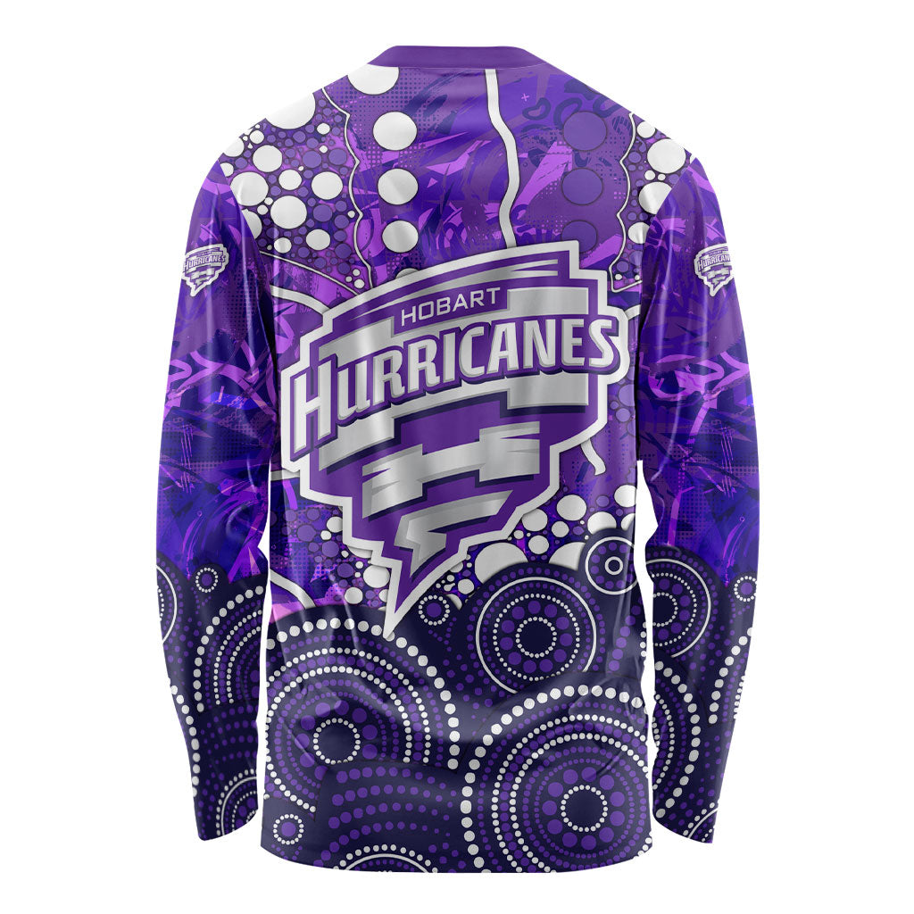 Hobart Hurricanes Long Sleeve Shirt Graffiti Urban Aboriginal Dot Abstract Design