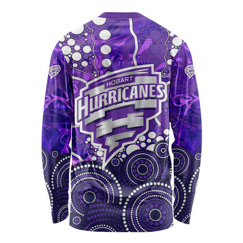 Hobart Hurricanes Long Sleeve Shirt Graffiti Urban Aboriginal Dot Abstract Design