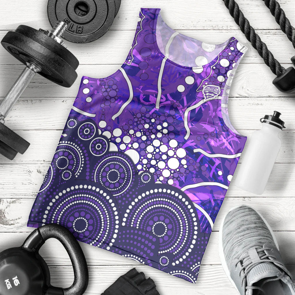 Hobart Hurricanes Men Tank Top Graffiti Urban Aboriginal Dot Abstract Design