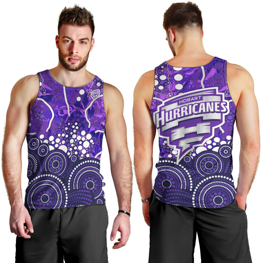 Hobart Hurricanes Men Tank Top Graffiti Urban Aboriginal Dot Abstract Design
