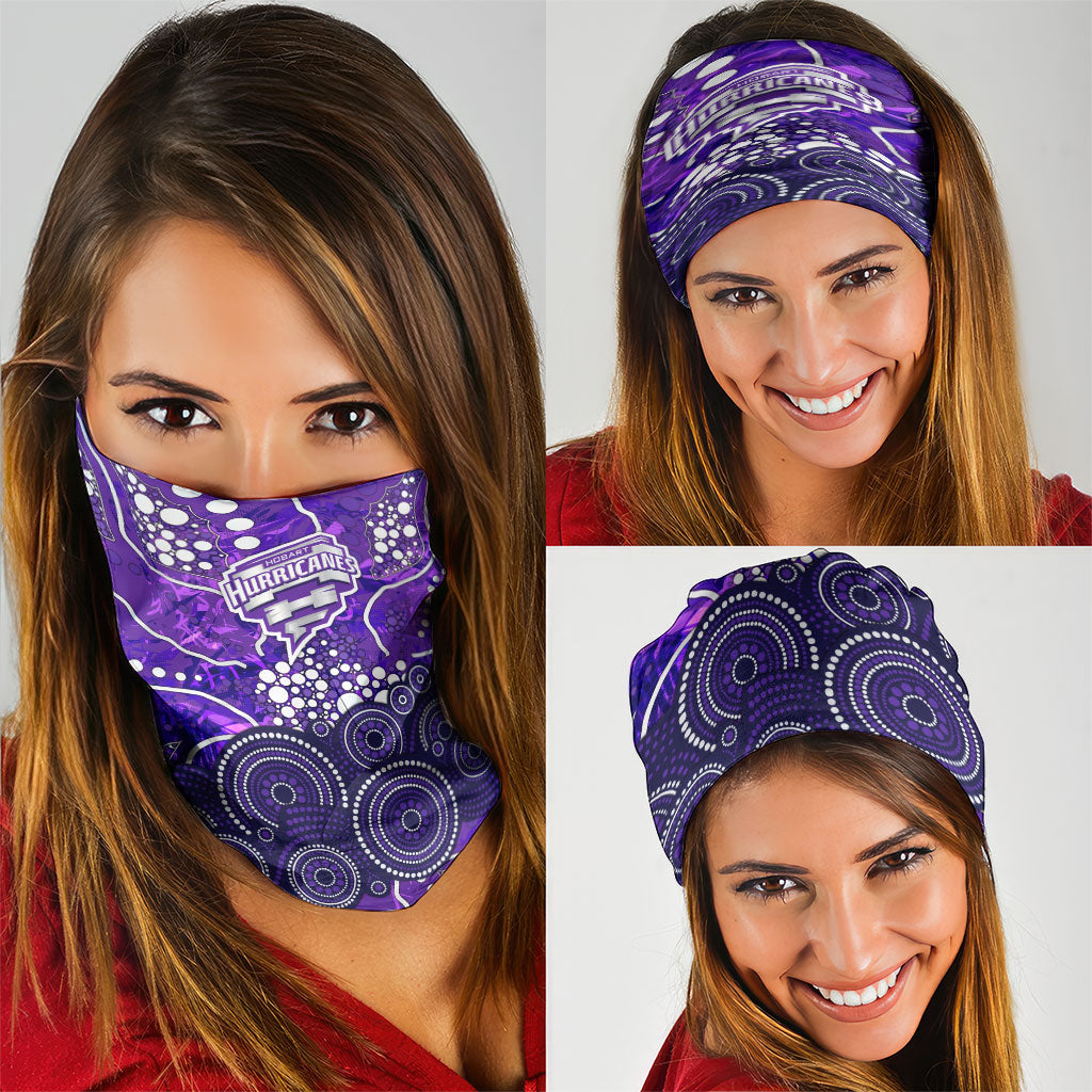 Hobart Hurricanes Neck Gaiter Graffiti Urban Aboriginal Dot Abstract Design