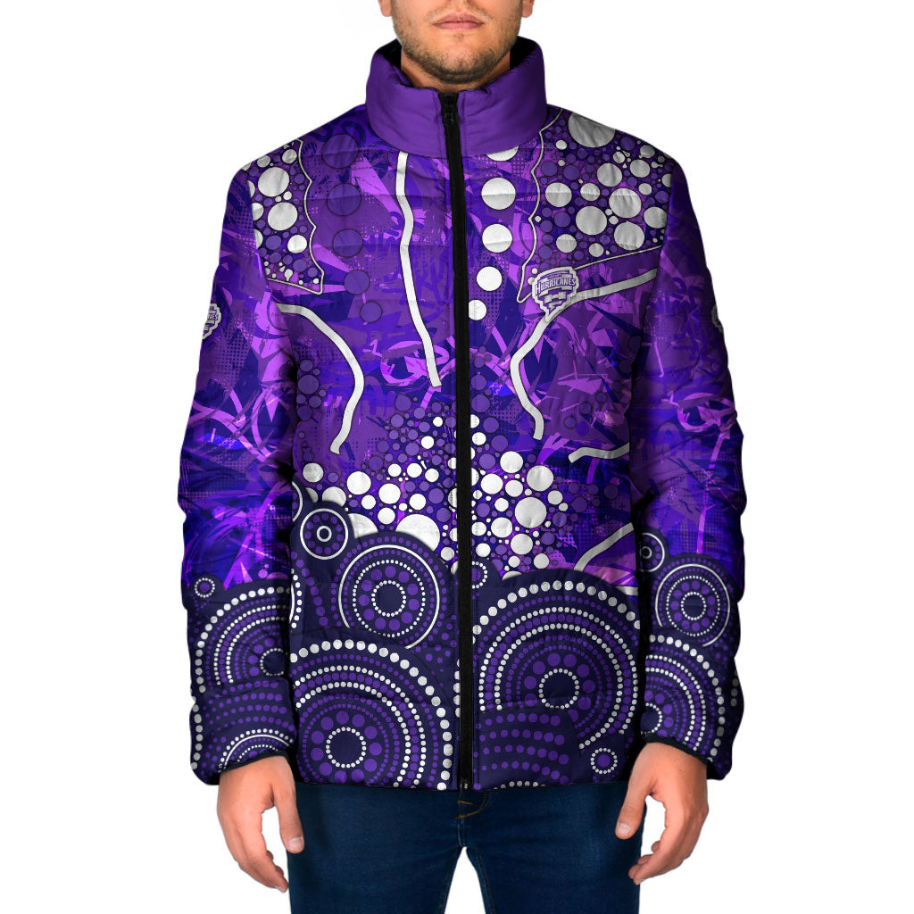Hobart Hurricanes Padded Jacket Graffiti Urban Aboriginal Dot Abstract Design