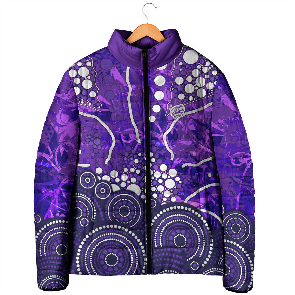Hobart Hurricanes Padded Jacket Graffiti Urban Aboriginal Dot Abstract Design