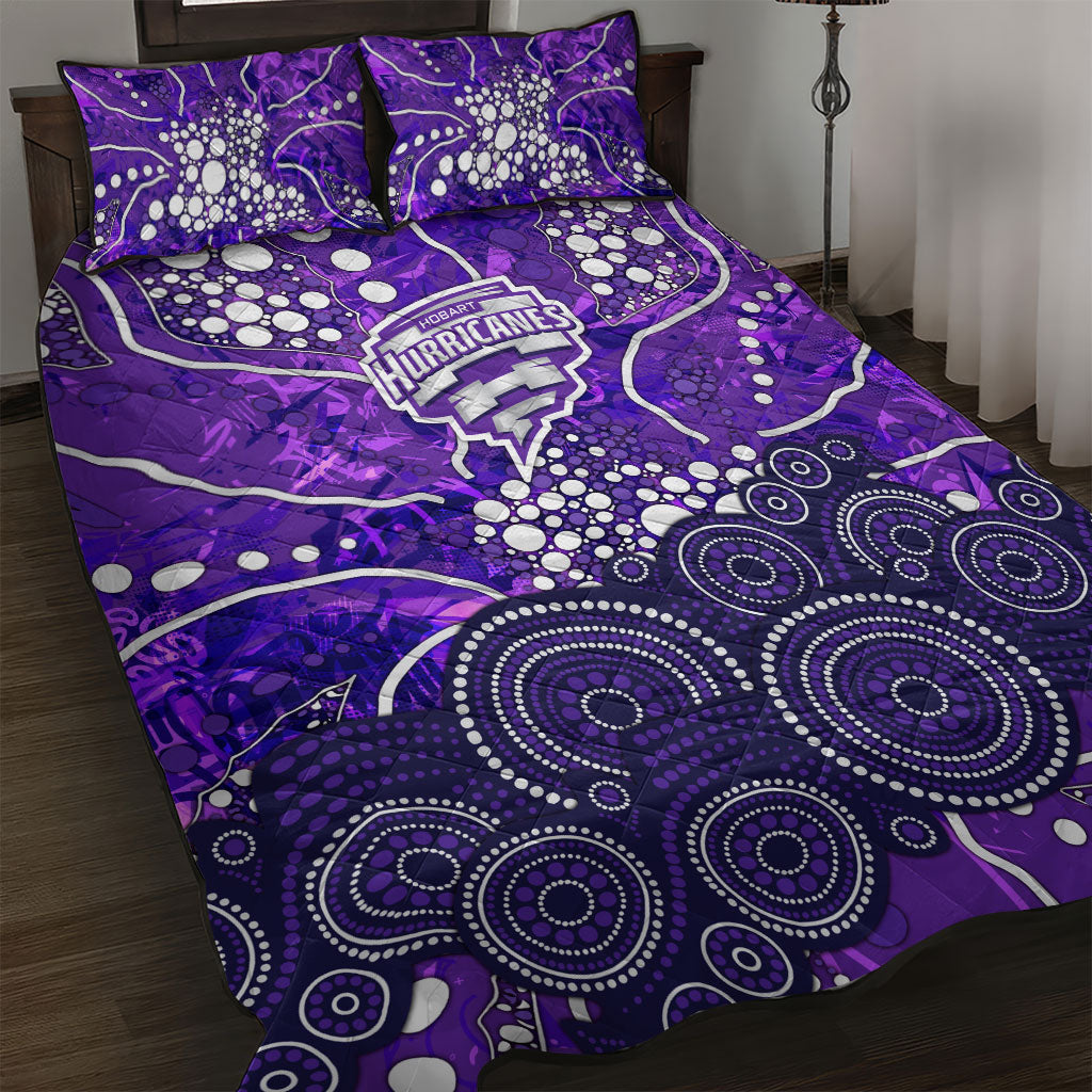 Hobart Hurricanes Quilt Bed Set Graffiti Urban Aboriginal Dot Abstract Design