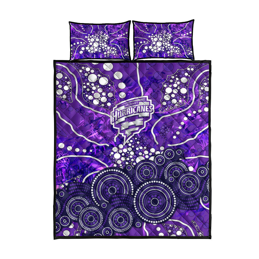 Hobart Hurricanes Quilt Bed Set Graffiti Urban Aboriginal Dot Abstract Design