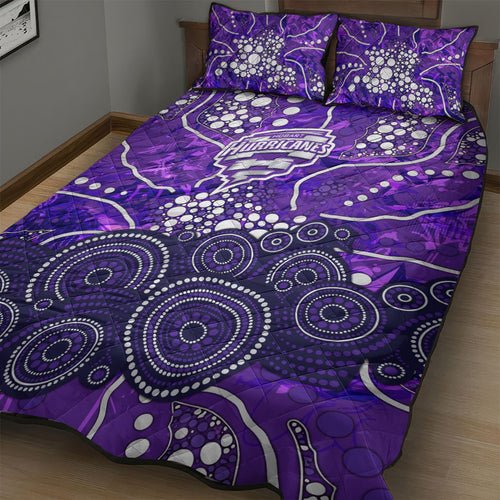 Hobart Hurricanes Quilt Bed Set Graffiti Urban Aboriginal Dot Abstract Design