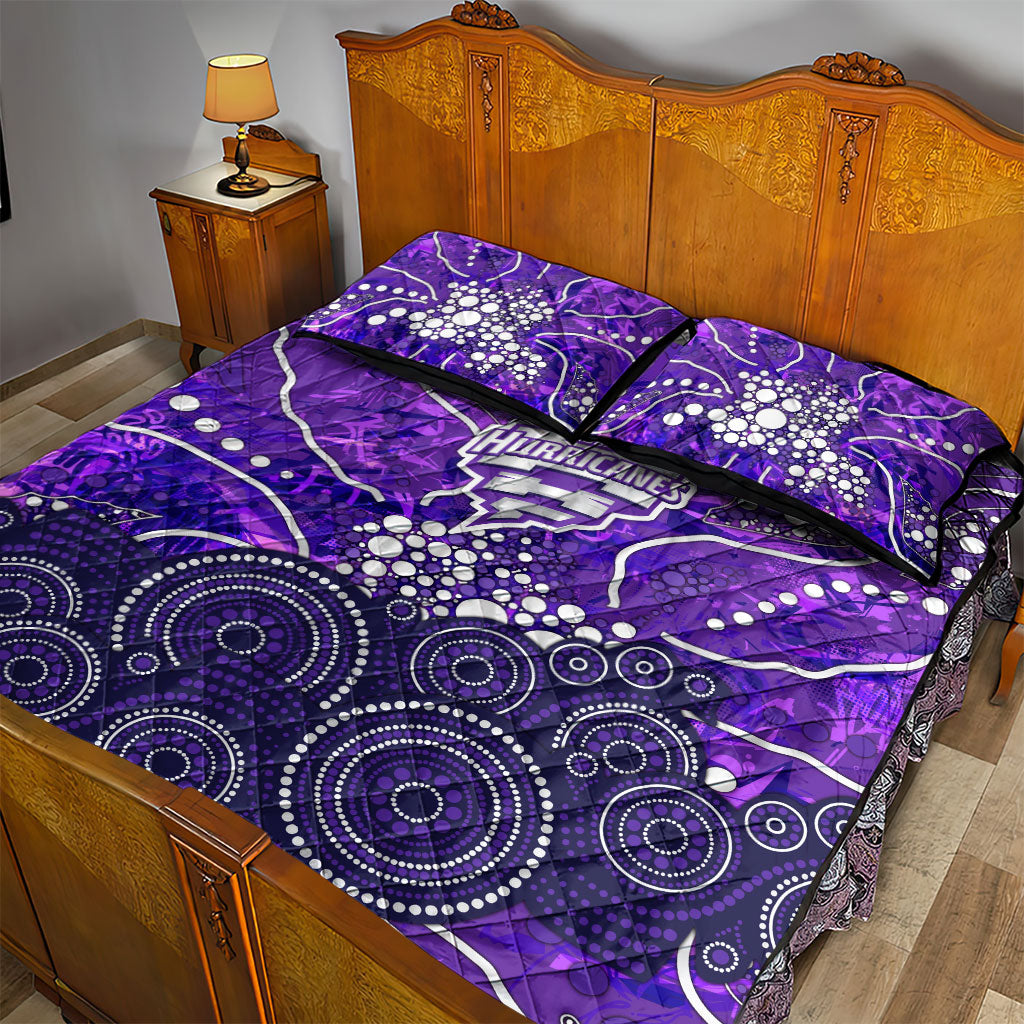 Hobart Hurricanes Quilt Bed Set Graffiti Urban Aboriginal Dot Abstract Design