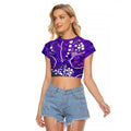 Hobart Hurricanes Raglan Cropped T Shirt Graffiti Urban Aboriginal Dot Abstract Design
