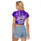 Hobart Hurricanes Raglan Cropped T Shirt Graffiti Urban Aboriginal Dot Abstract Design