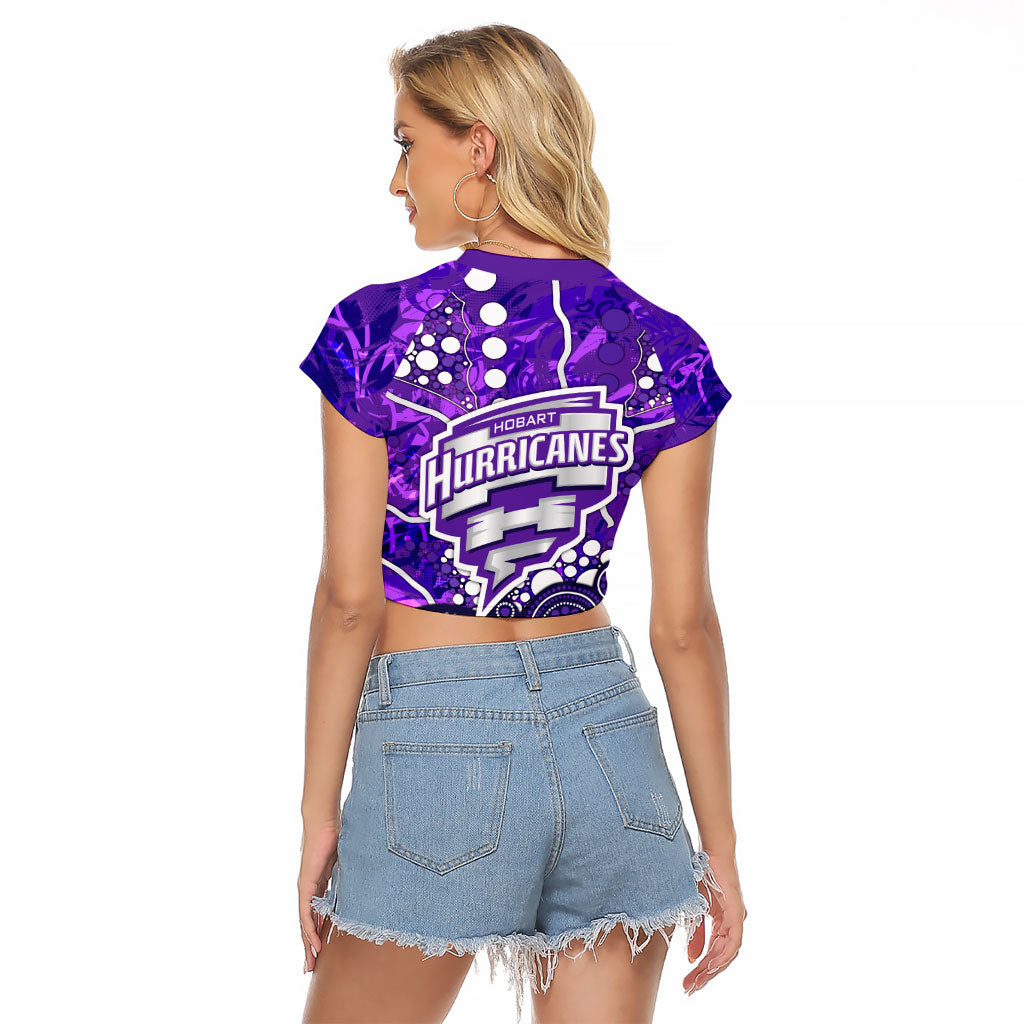 Hobart Hurricanes Raglan Cropped T Shirt Graffiti Urban Aboriginal Dot Abstract Design