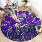 Hobart Hurricanes Round Carpet Graffiti Urban Aboriginal Dot Abstract Design