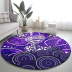 Hobart Hurricanes Round Carpet Graffiti Urban Aboriginal Dot Abstract Design