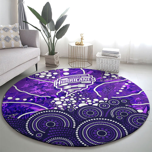 Hobart Hurricanes Round Carpet Graffiti Urban Aboriginal Dot Abstract Design