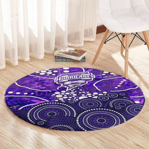 Hobart Hurricanes Round Carpet Graffiti Urban Aboriginal Dot Abstract Design