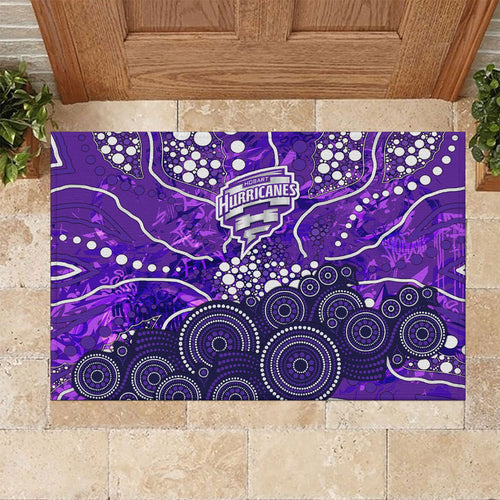 Hobart Hurricanes Rubber Doormat Graffiti Urban Aboriginal Dot Abstract Design