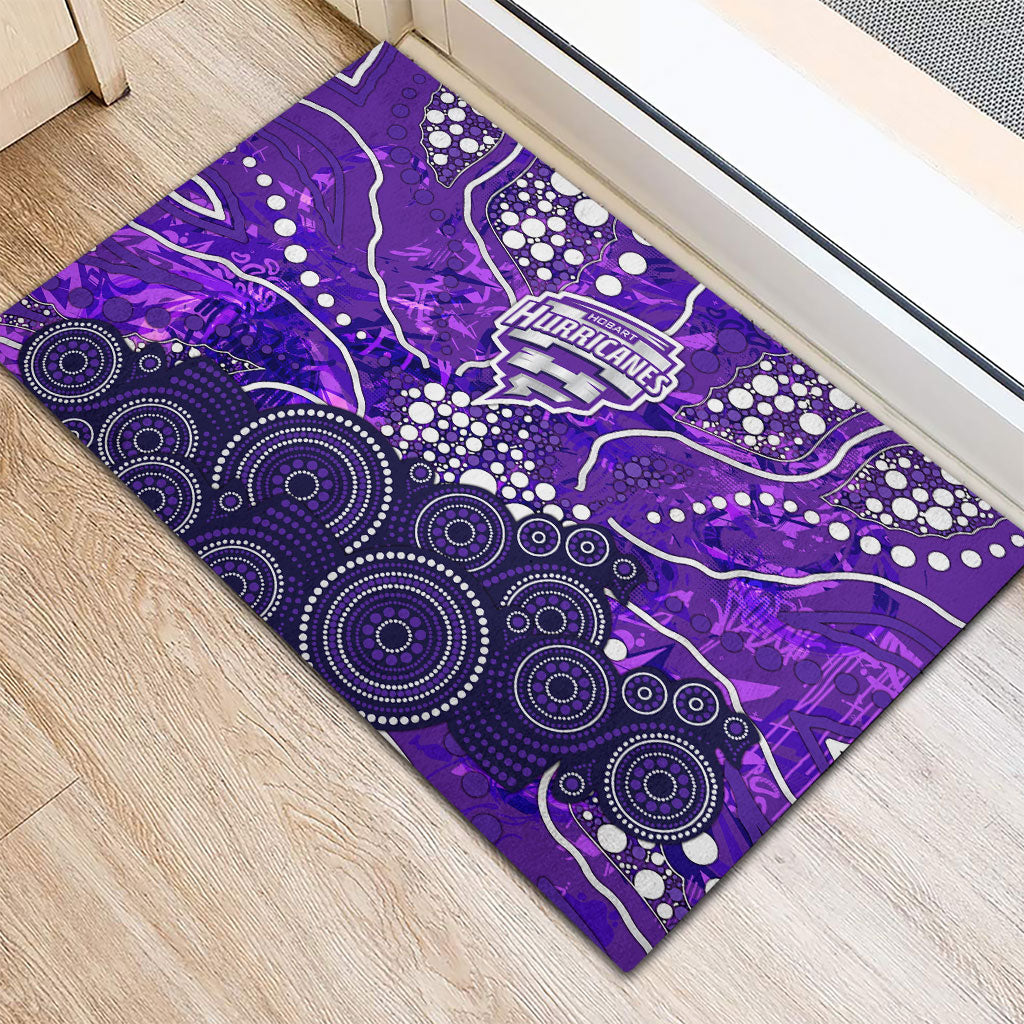Hobart Hurricanes Rubber Doormat Graffiti Urban Aboriginal Dot Abstract Design