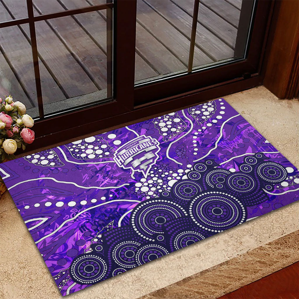 Hobart Hurricanes Rubber Doormat Graffiti Urban Aboriginal Dot Abstract Design