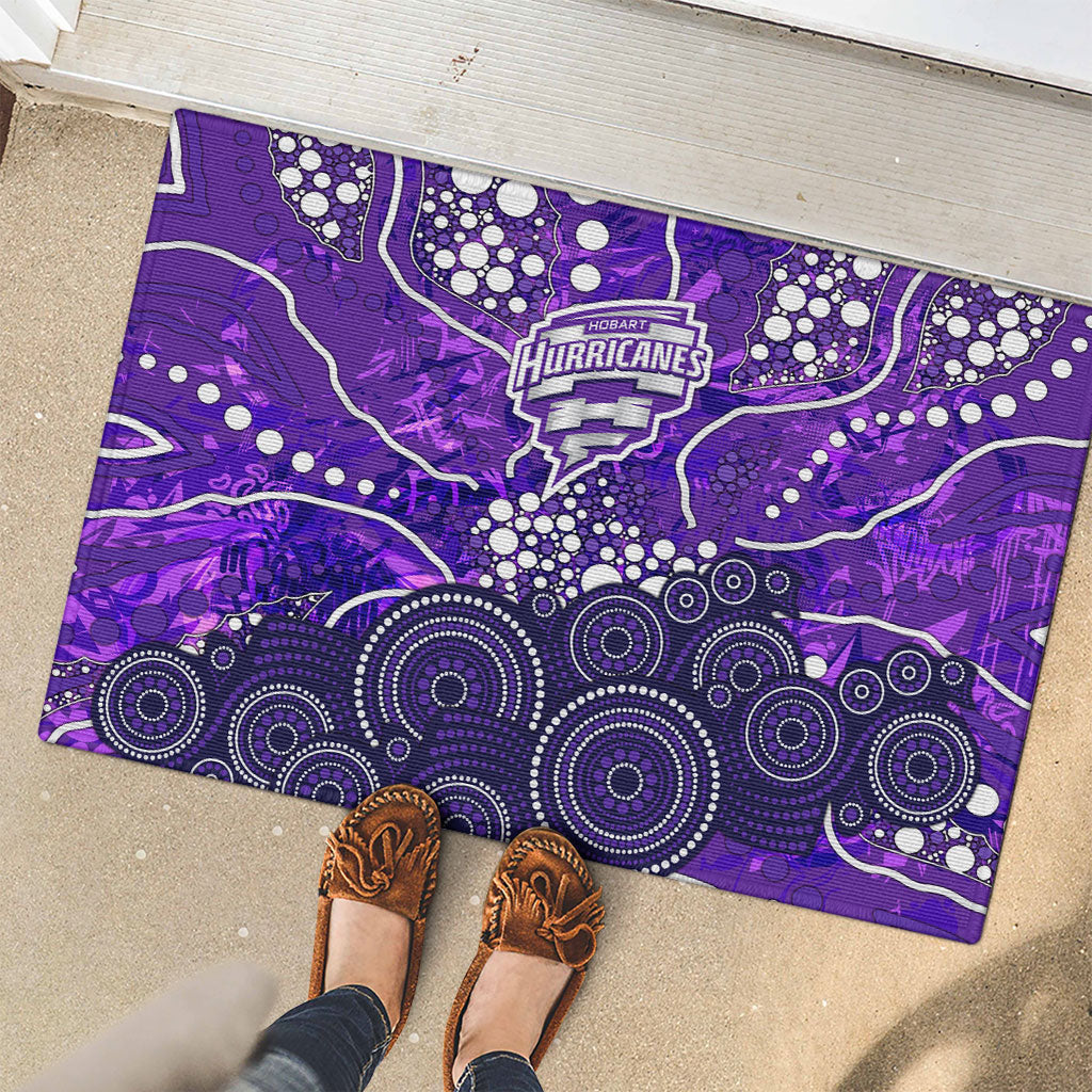 Hobart Hurricanes Rubber Doormat Graffiti Urban Aboriginal Dot Abstract Design